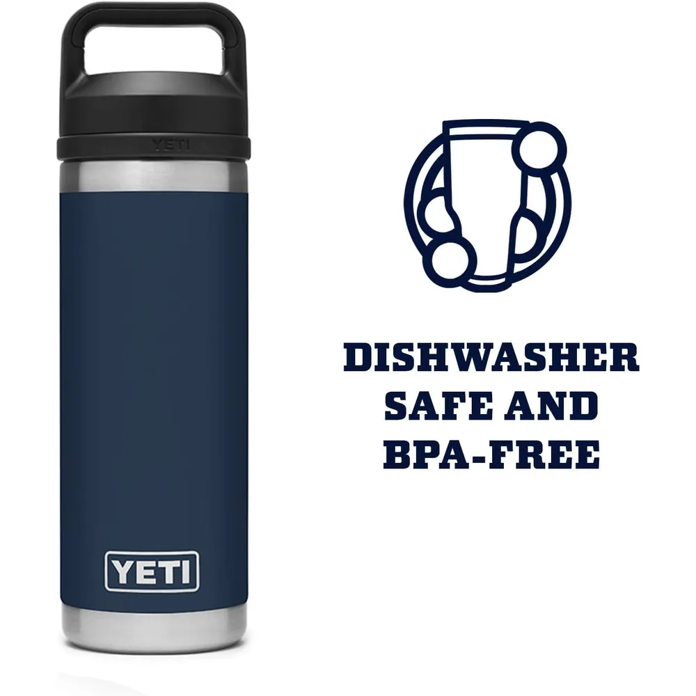 YETI Botella Rambler con Tapa Chung de 18 oz | Azul Marino