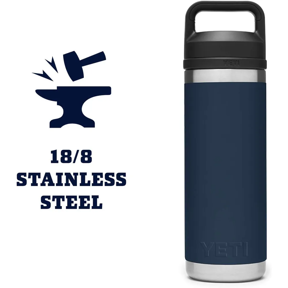 YETI Botella Rambler con Tapa Chung de 18 oz | Azul Marino