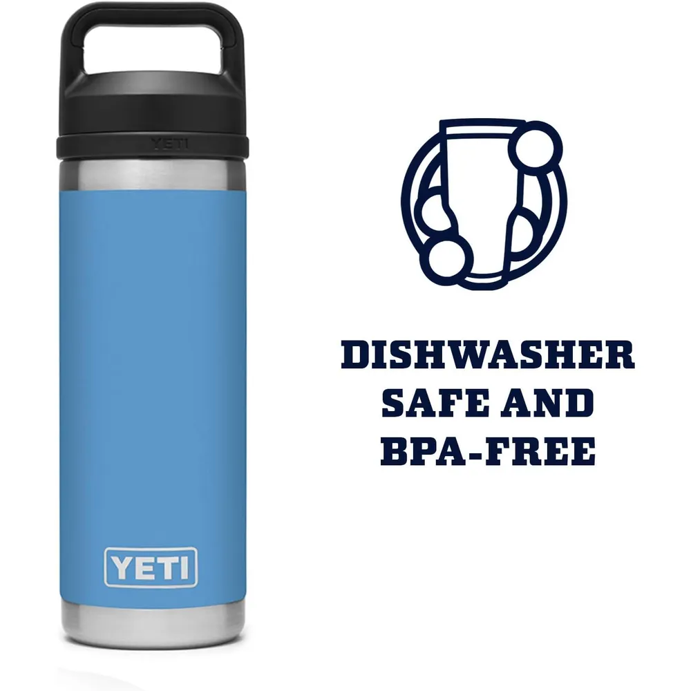 YETI Botella Rambler con Tapa Chung de 18 oz | Azul Celeste