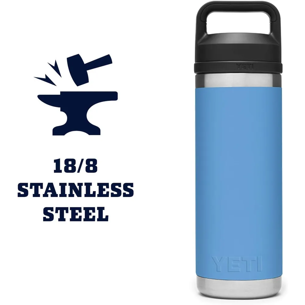 YETI Botella Rambler con Tapa Chung de 18 oz | Azul Celeste