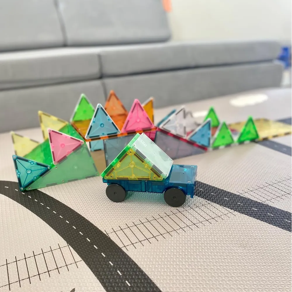 MAGNA-TILES - Grand prix 50-piezas set de construcción magnético | Esmerilado
