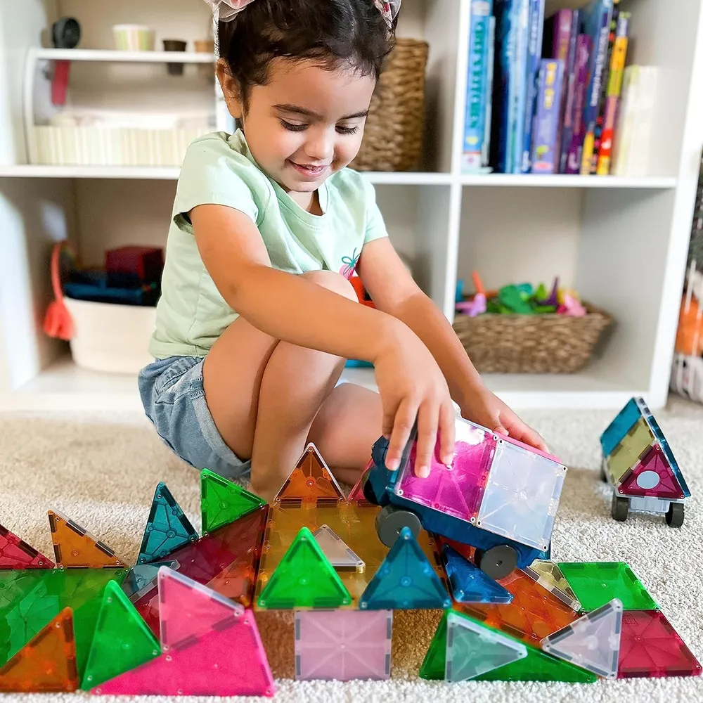 MAGNA-TILES - Grand prix 50-piezas set de construcción magnético | Esmerilado