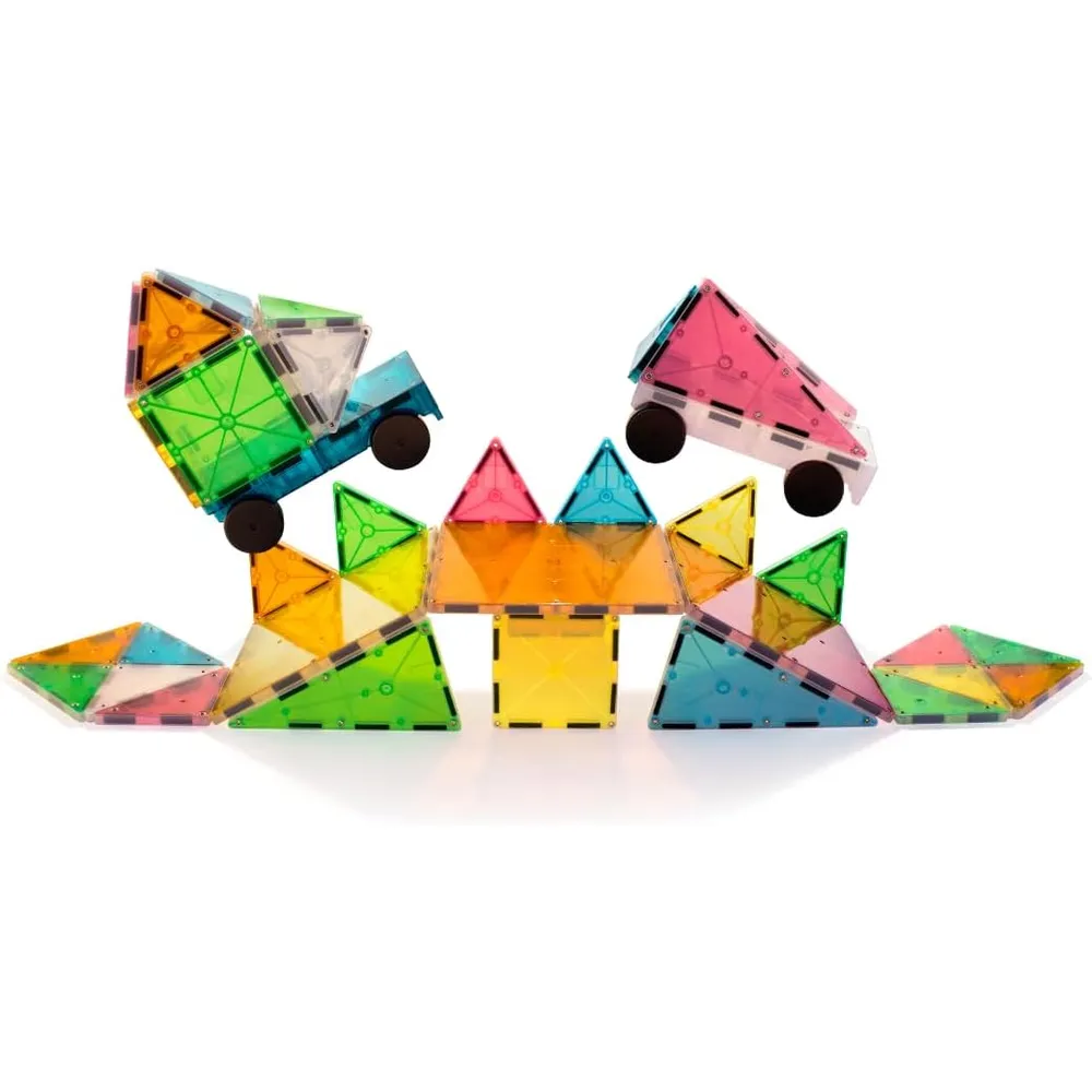 MAGNA-TILES - Grand prix 50-piezas set de construcción magnético | Esmerilado