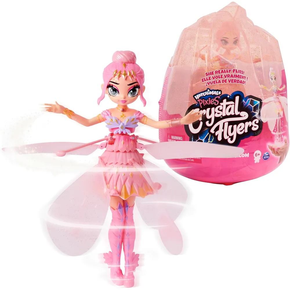 HATCHIMALS Crystal Flyers muñeca voladora 11"/28 cm | Rosa
