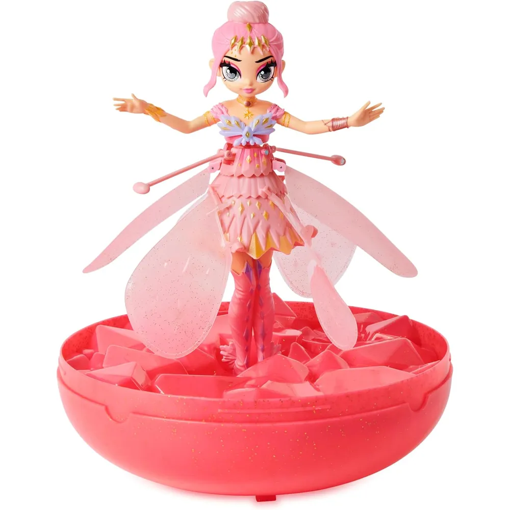 HATCHIMALS Crystal Flyers muñeca voladora 11"/28 cm | Rosa