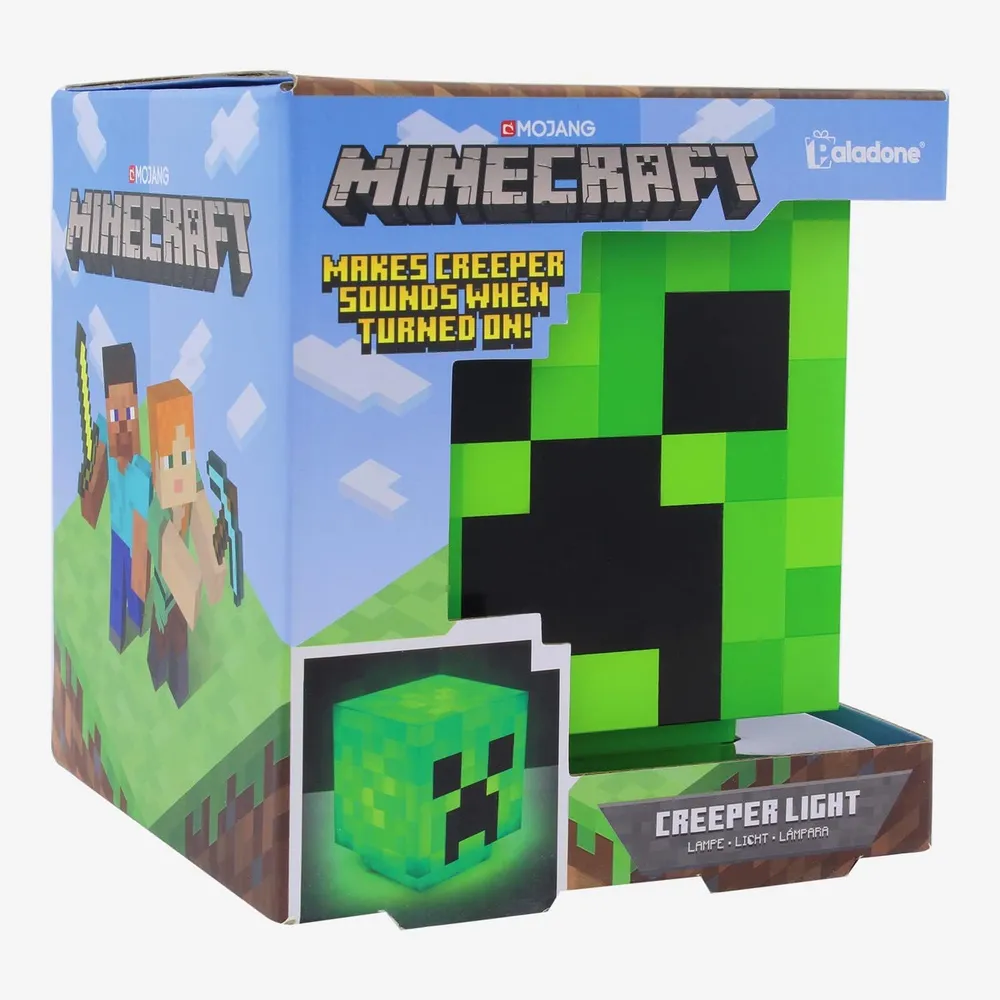 Paladone Minecraft Creeper, lámpara escritorio con sonido oficial