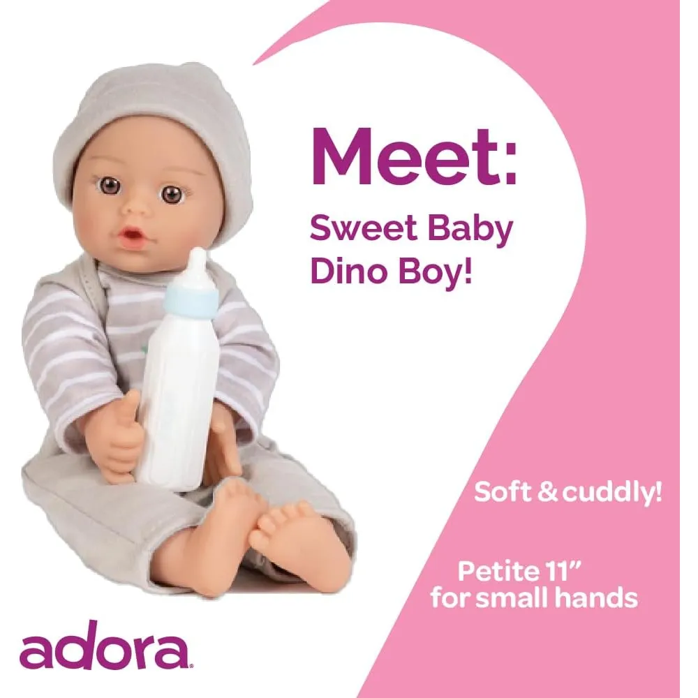 ADORA Sweet Baby muñeca bebé 11"/28 cm | Gris/Naranja