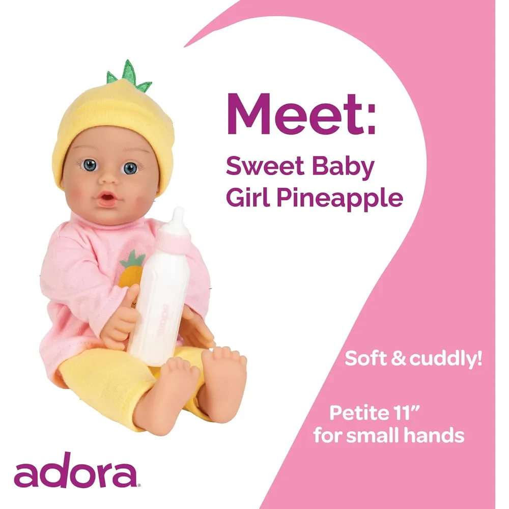 ADORA Sweet Baby muñeca bebé 11"/28 cm | Rosa/Amarillo