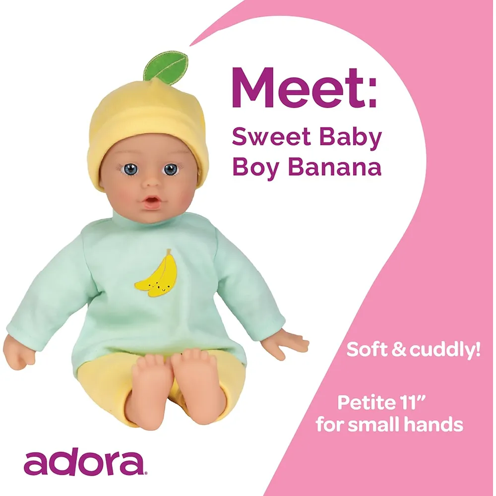 ADORA Sweet Baby muñeca bebé 11"/28 cm | Verde/Amarillo