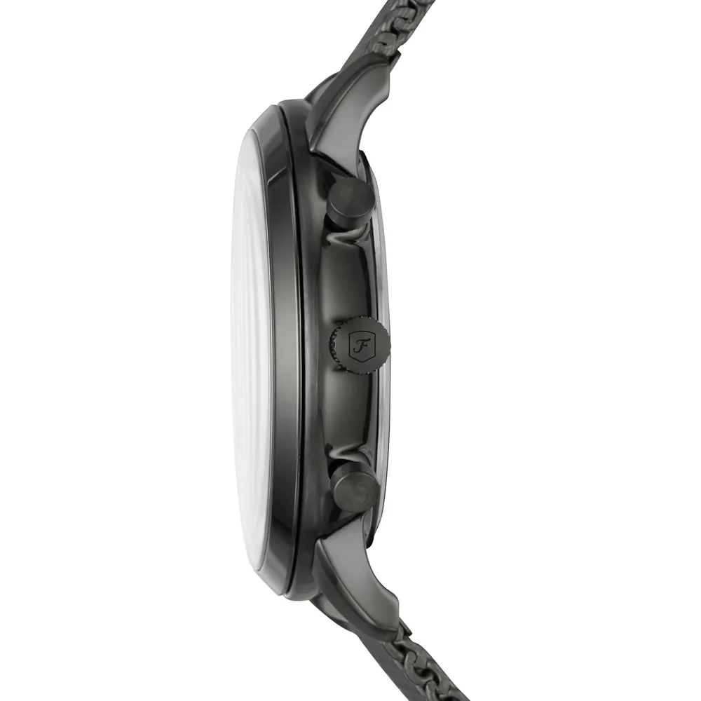 Fossil reloj cronógrafo Neutra de cuarzo para hombre, acero y cuero | Gris