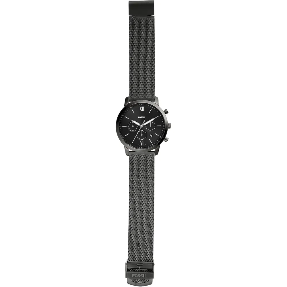 Fossil reloj cronógrafo Neutra de cuarzo para hombre, acero y cuero | Gris