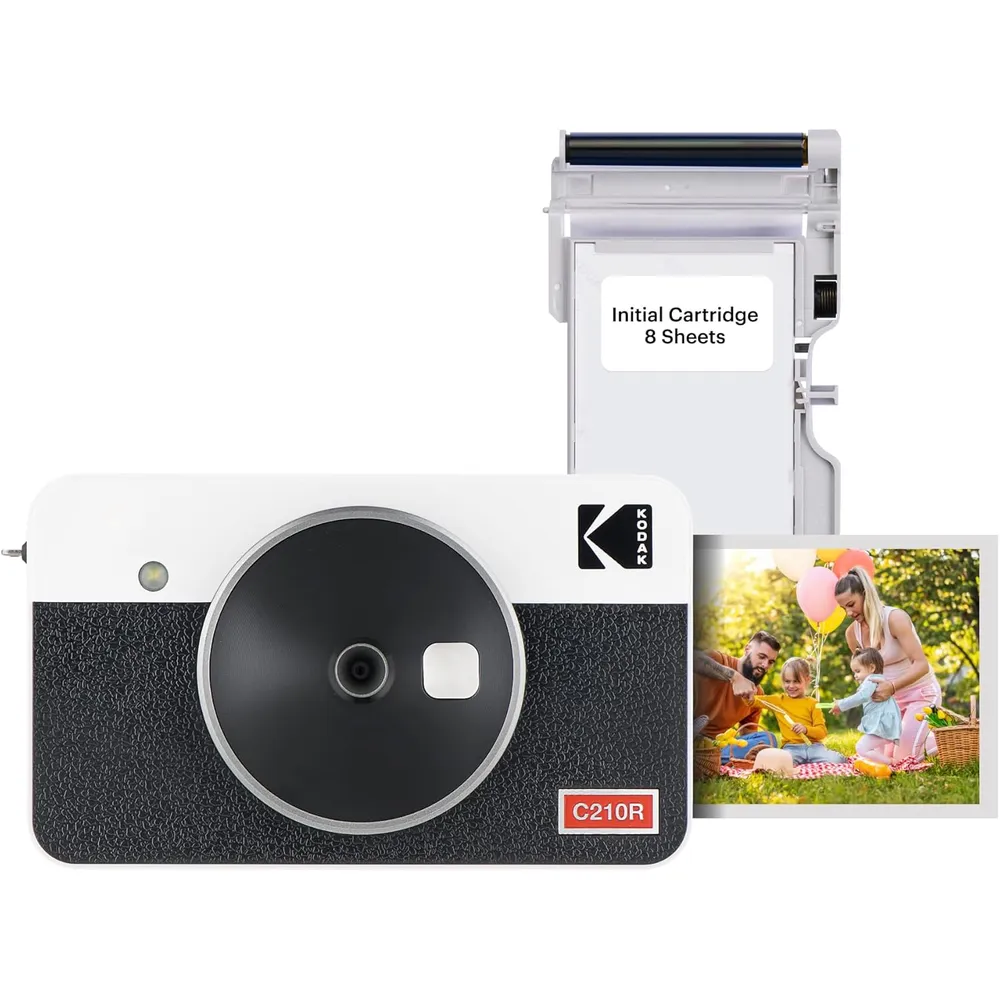 Kodak Mini Shot 2 Retro cámara e impresora 2 en 1 | Blanco / Negro
