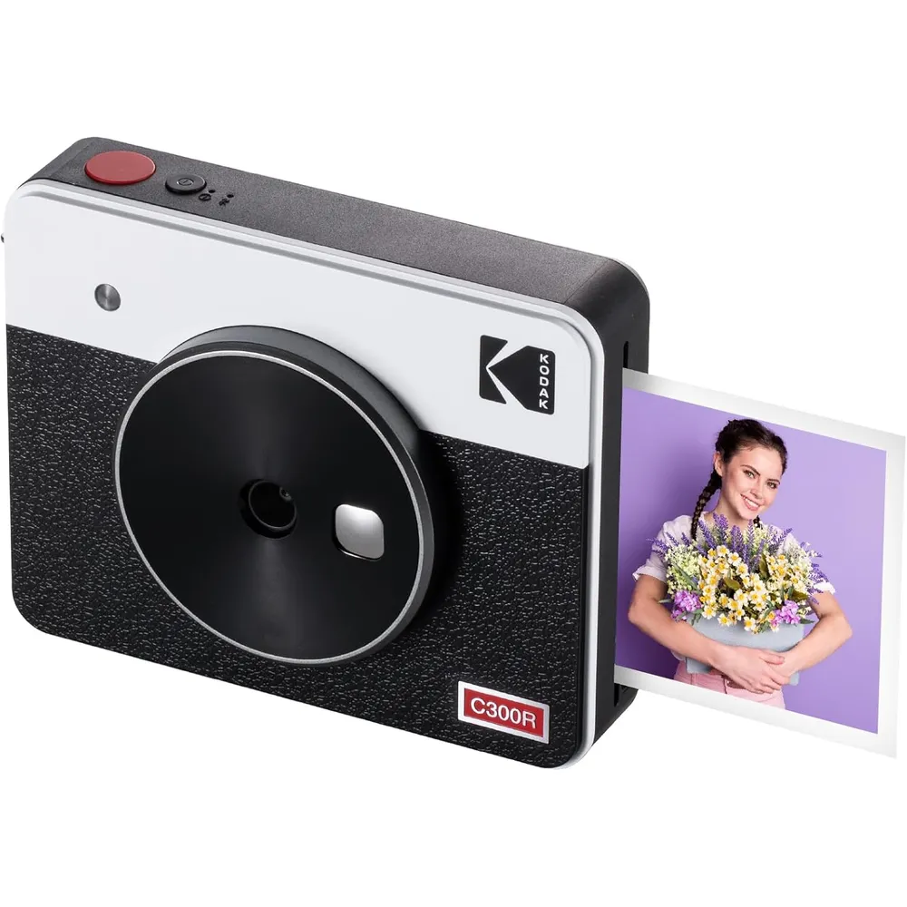 Kodak Mini Shot 3 Retro cámara e impresora 2 en 1 | Blanco / Negro