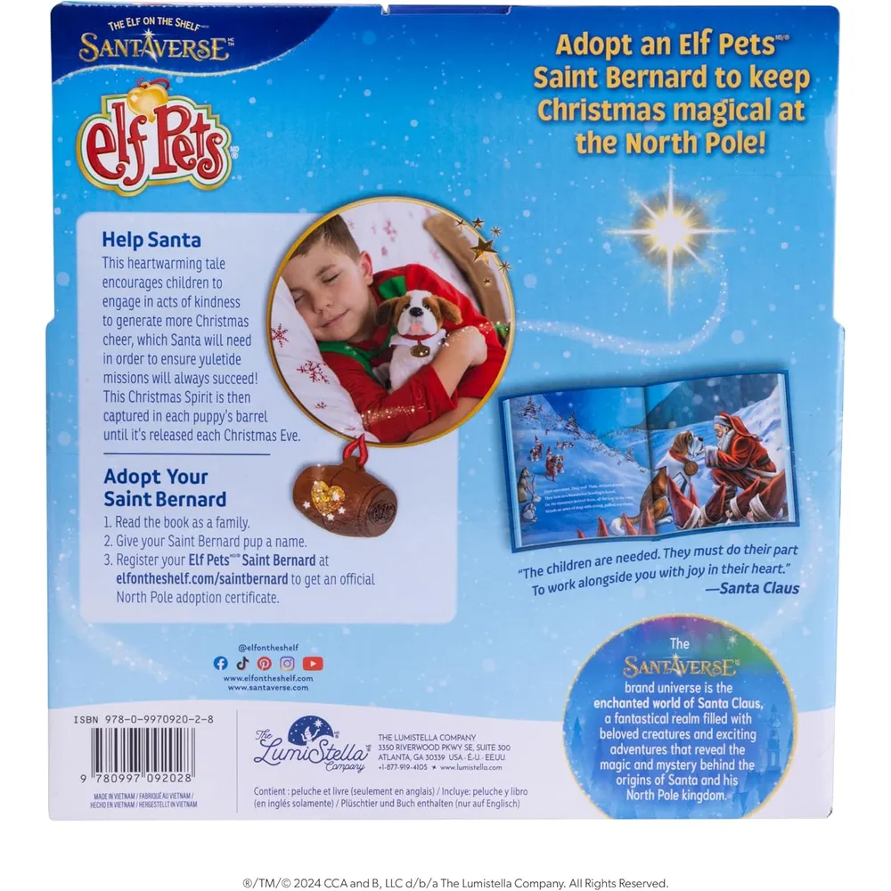 The Elf on the Shelf peluche mascota San Bernardo