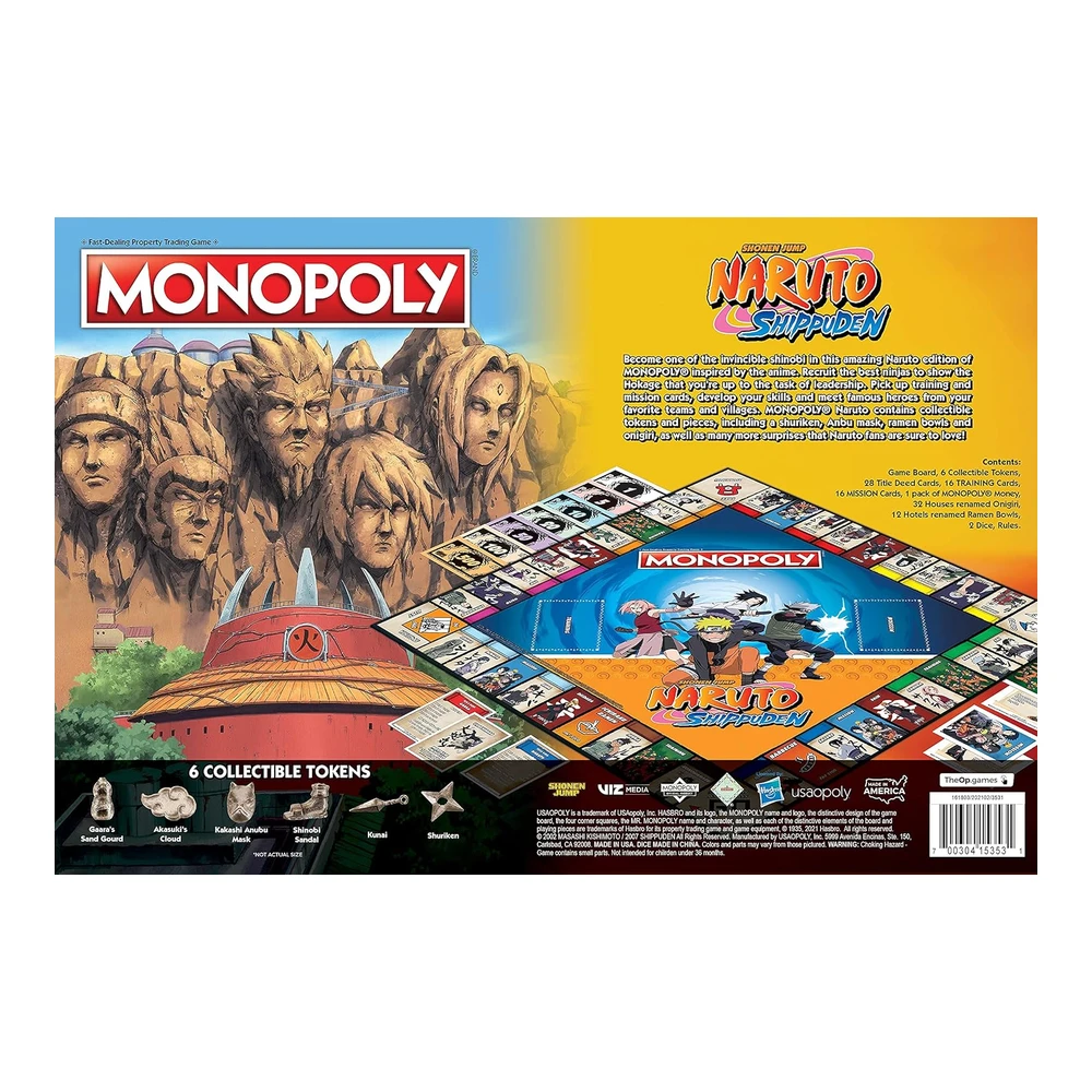 b0851nzw34_4.webp Monopoly Naruto - Juego de Monopolio Coleccionable con Serie Manga Japonesa - con Lugares de La Serie y Momentos Icónicos