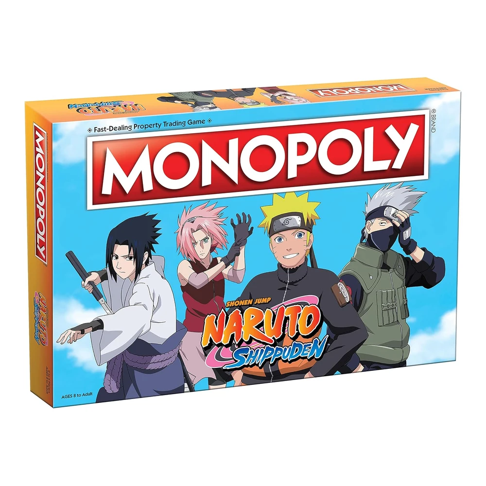 Monopoly Naruto - Juego de Monopolio Coleccionable con Serie Manga Japonesa - con Lugares de La Serie y Momentos Icónicos