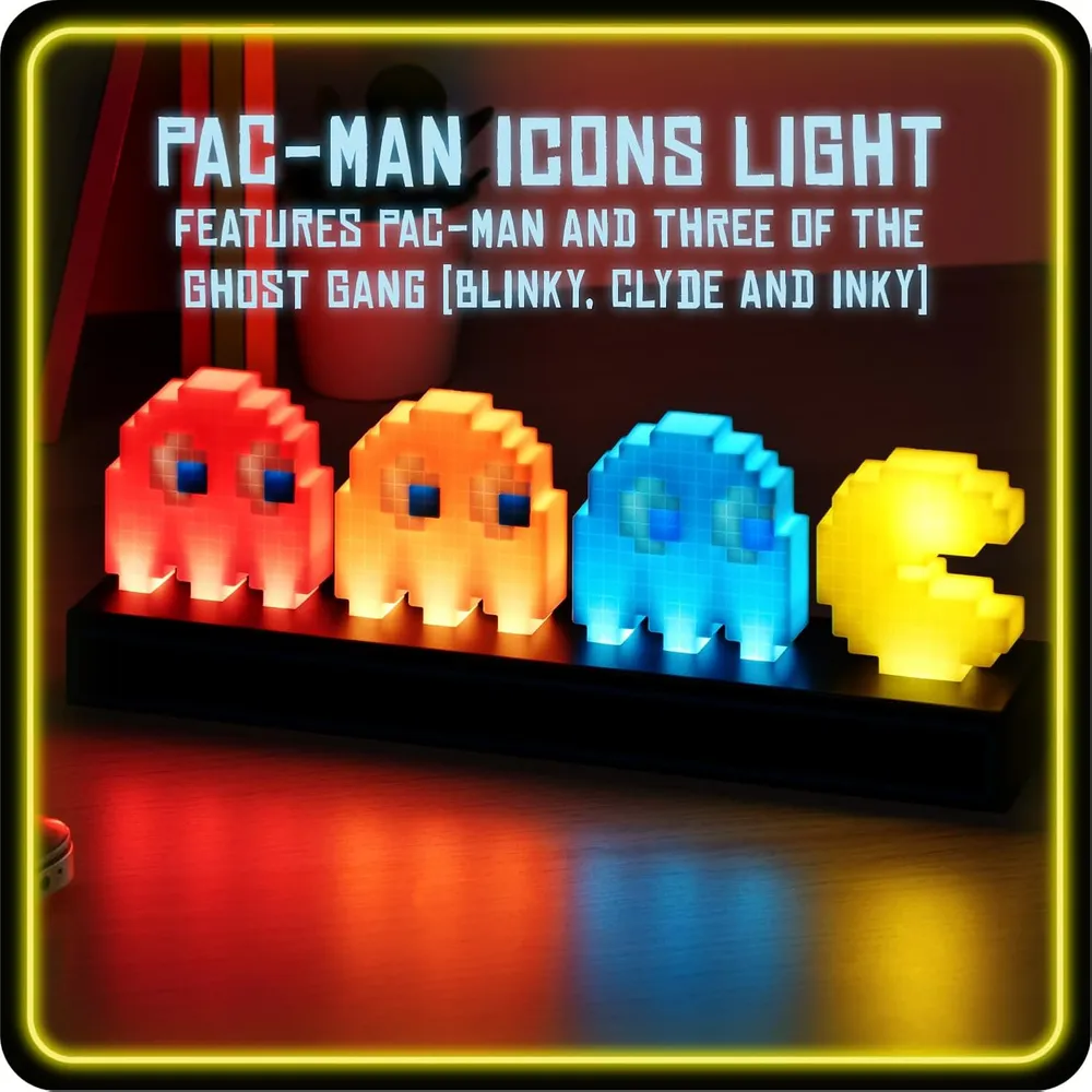 Paladone Pac-Man, lámpara figuras Pac-Man y fantasmas