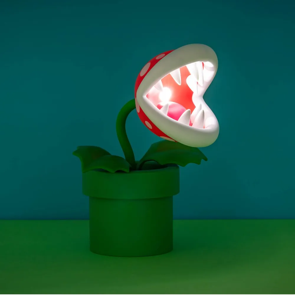 Paladone Super Mario Piranha Plant, lámpara escritorio LED oficial