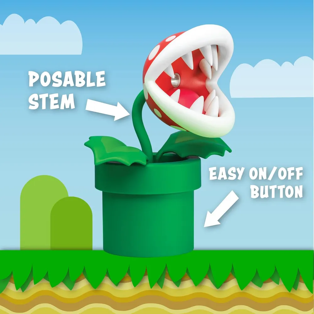 Paladone Super Mario Piranha Plant, lámpara escritorio LED oficial