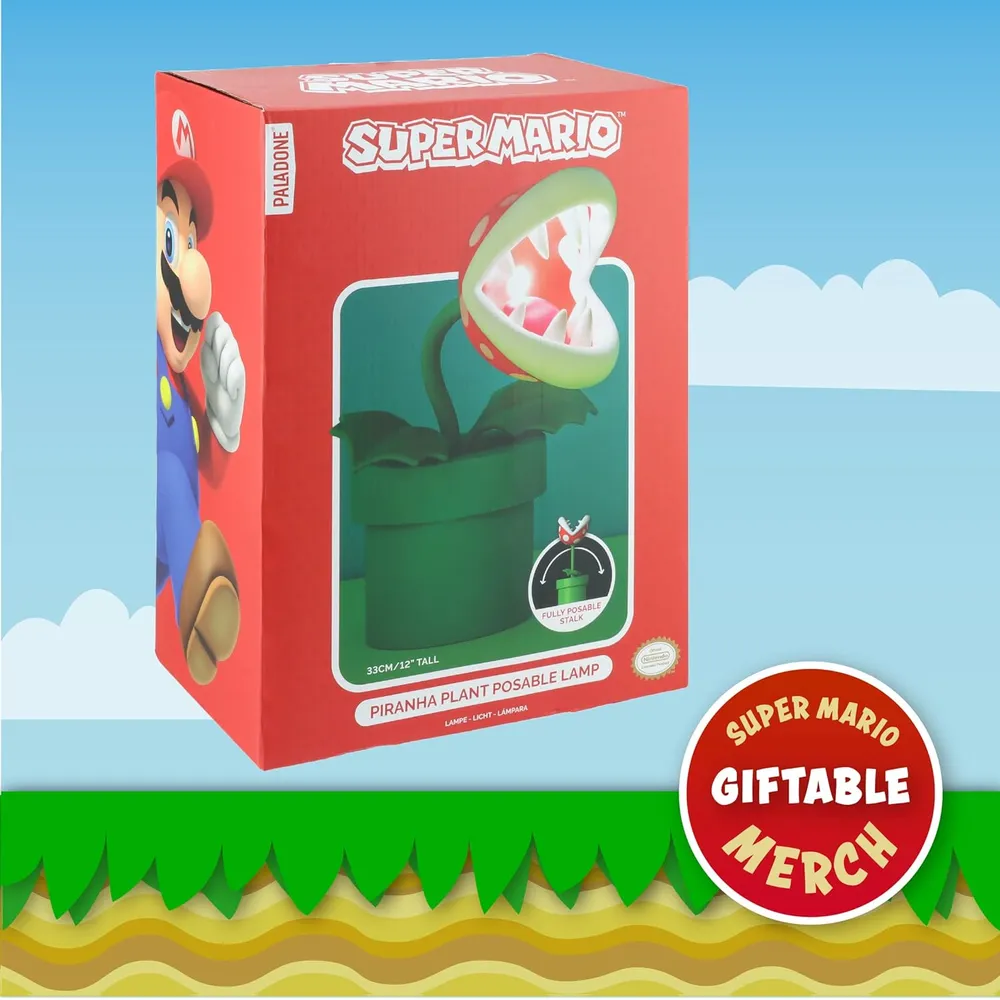 Paladone Super Mario Piranha Plant, lámpara escritorio LED oficial