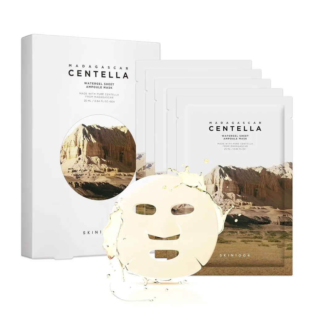 MASCARILLAS FACIALES CENTELLA MADAGASCAR HIDRATANTES SKIN1004 | 5 UNIDADES