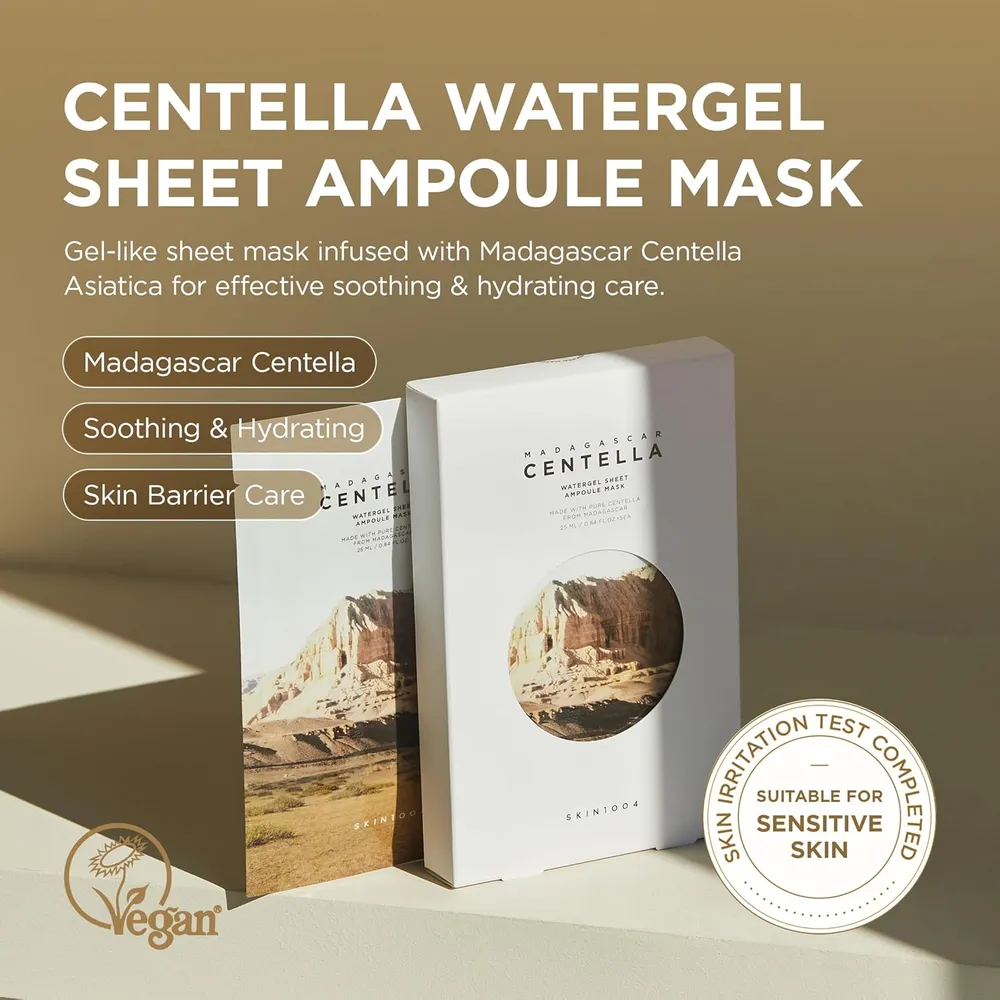 b085339qgz_1_webp.webp MASCARILLAS FACIALES CENTELLA MADAGASCAR HIDRATANTES SKIN1004 | 5 UNIDADES