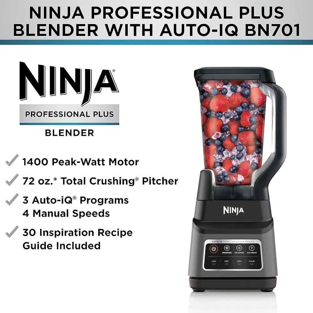 NINJA LICUADORA PROFESSIONAL PLUS BN701 72 OZ / 2.13 L | GRIS OSCURO