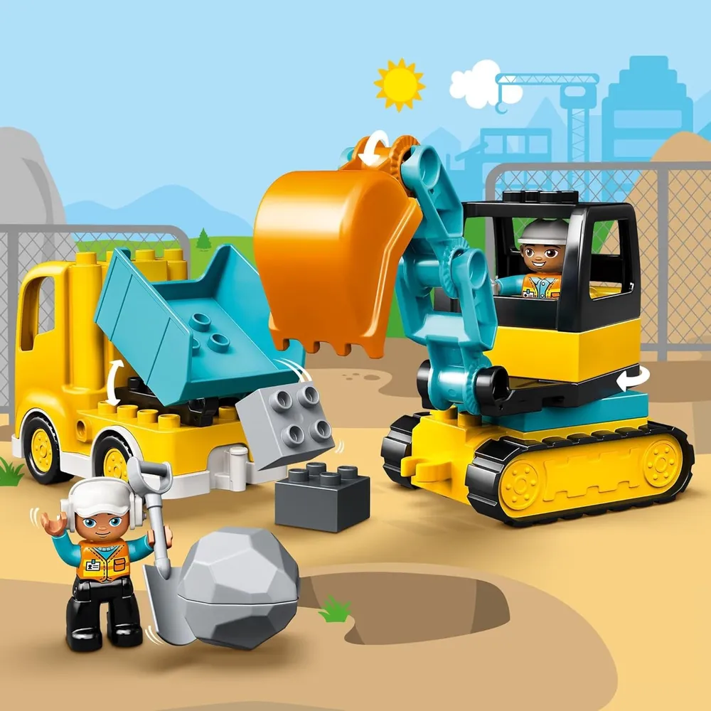 LEGO DUPLO TOWN CAMIÓN Y EXCAVADORA DE ORUGAS