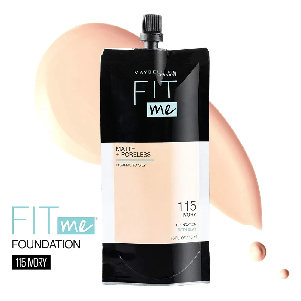 BASE LÍQUIDA FIT ME MATTE + PORELESS MAYBELLINE