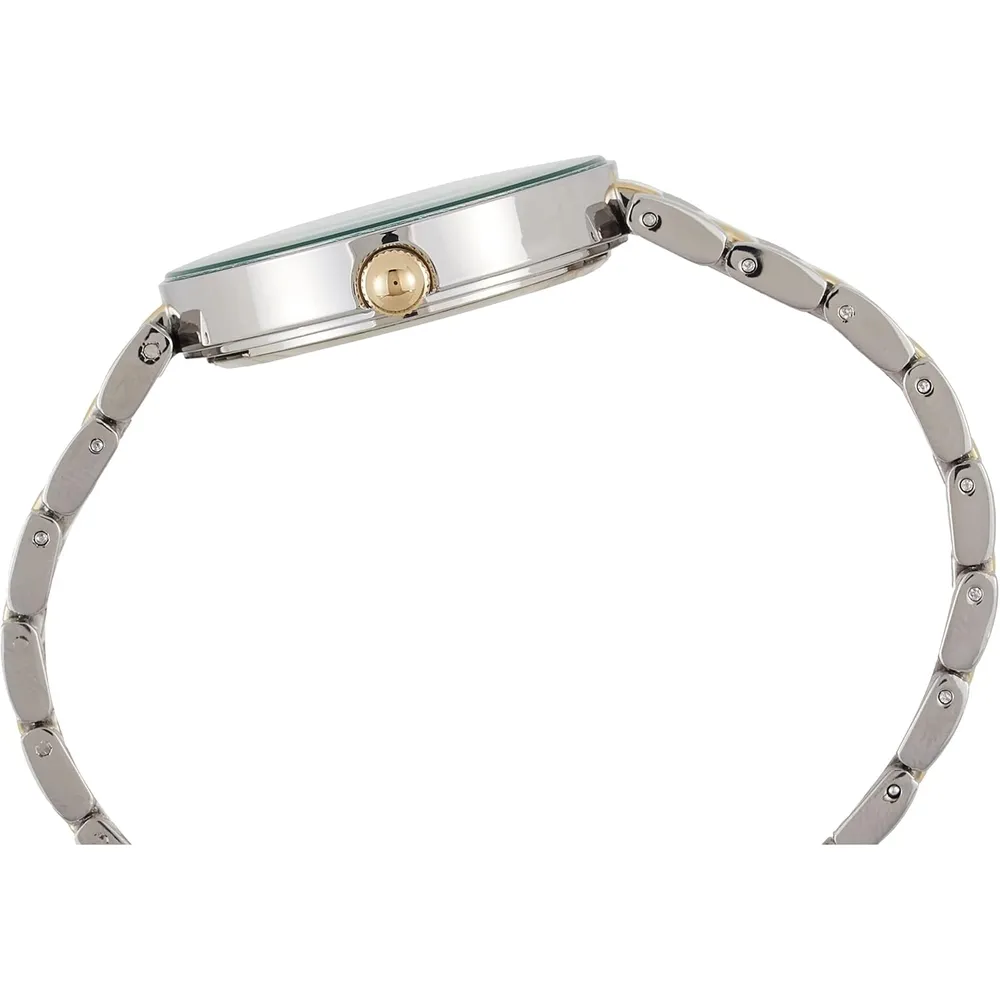 Anne Klein AK/1362GNRG reloj para dama con diamante genuino | 32 mm - Plateado/Dorado/verde