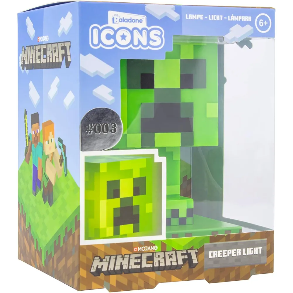 Paladone Minecraft Creeper, lámpara 3D 12 cm oficial