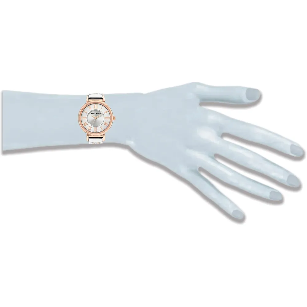 Anne Klein AK/2159SVSV reloj para mujer | 30 mm - Plateado/Oro rosa