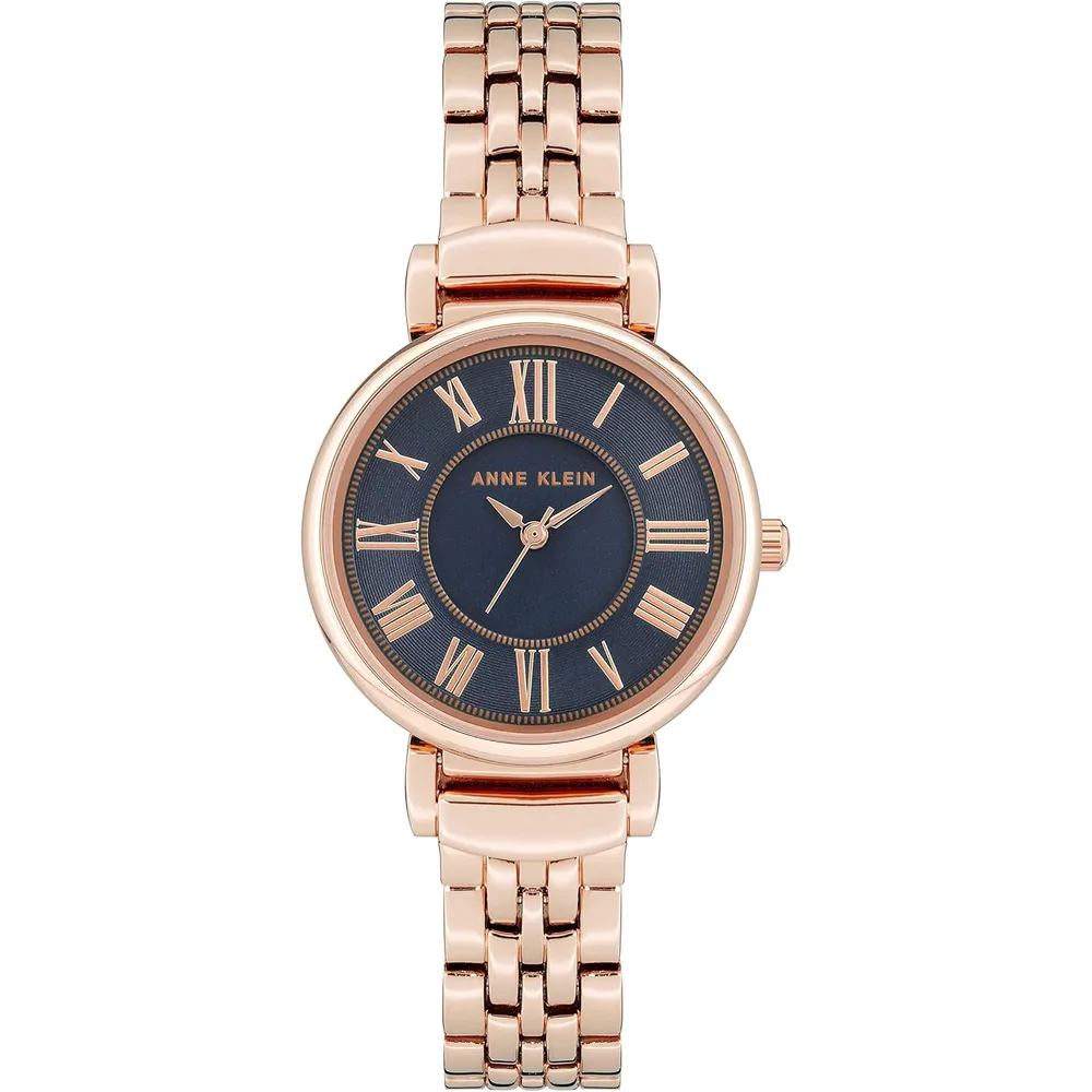 Anne Klein AK/2159SVSV reloj para mujer | 30 mm - Azul marino/Oro rosa