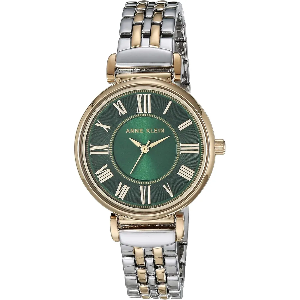Anne Klein AK/2159SVSV reloj para mujer | 30 mm - Plata/Oro/verde