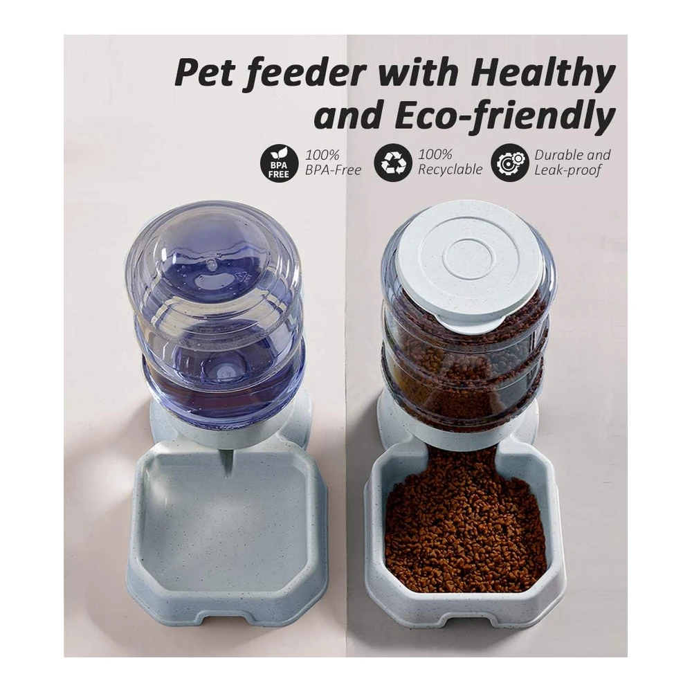 b0872z9sps_1.webp Comedero para Mascotas y Dispensador Automático de Alimentos para Perros y Gatos - 100% Libre de Bpa - Repuesto Por Gravedad - Fácil de Limpiar - Autoalimentación para Mascotas Pequeñas y Grandes - Cachorro - Gatito - Conejo - Conejo