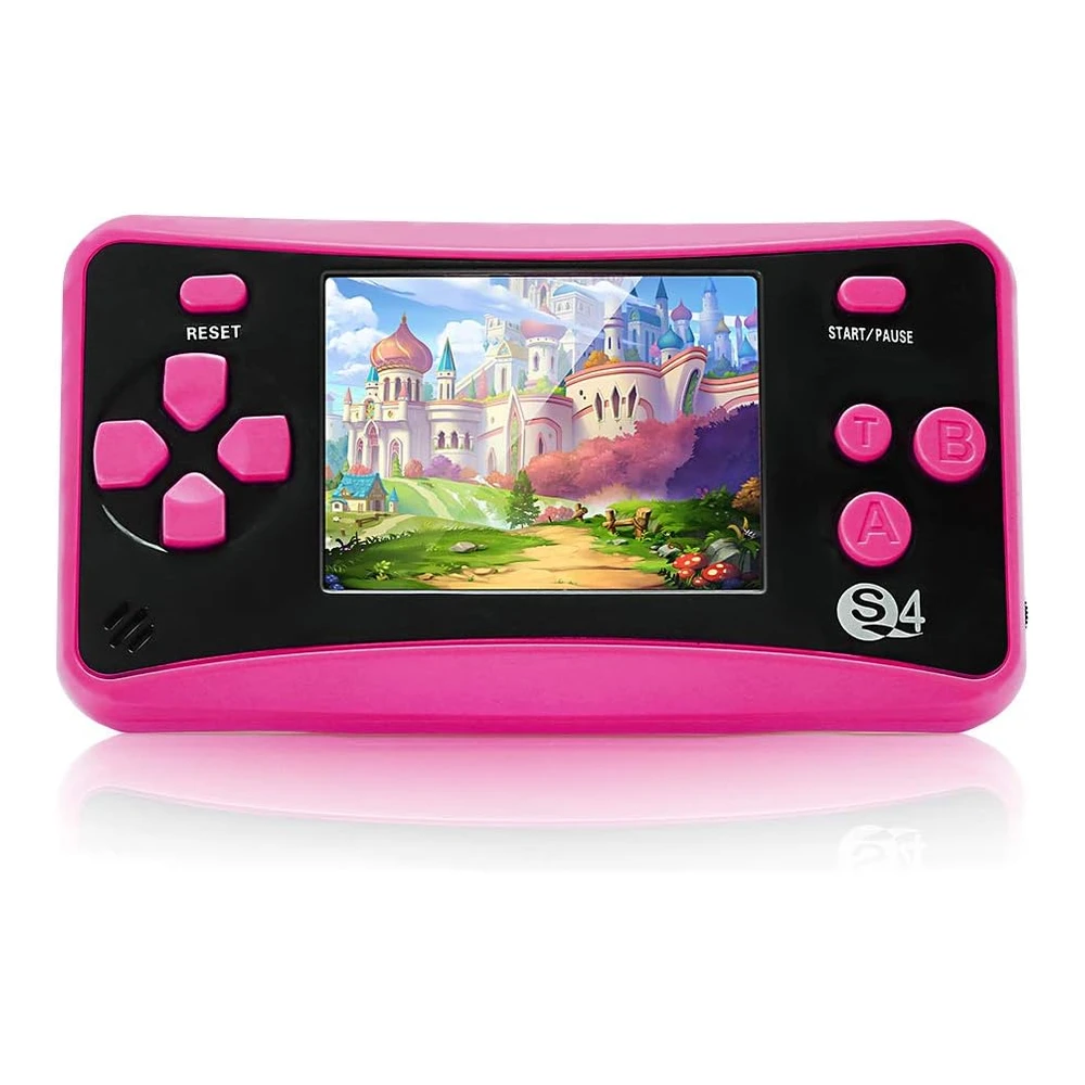 CONSOLA DE JUEGOS DE MANO 182 JUEGOS RETRO INTEGRADOS, PANTALLA LCD 2.5'', SALIDA TV PORTÁTIL 8 BITS | ROJO