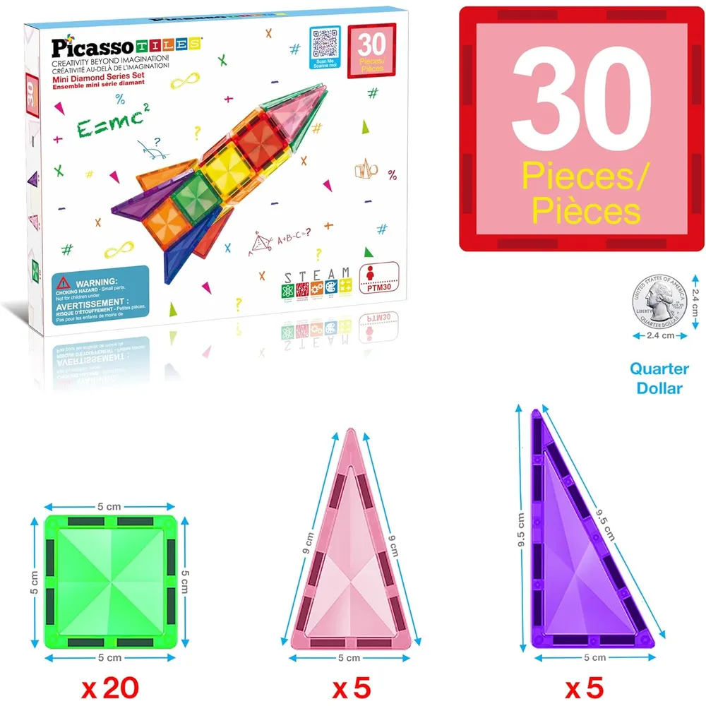 BLOQUES MAGNÉTICOS MINI VIAJE COHETE PICASSOTILES