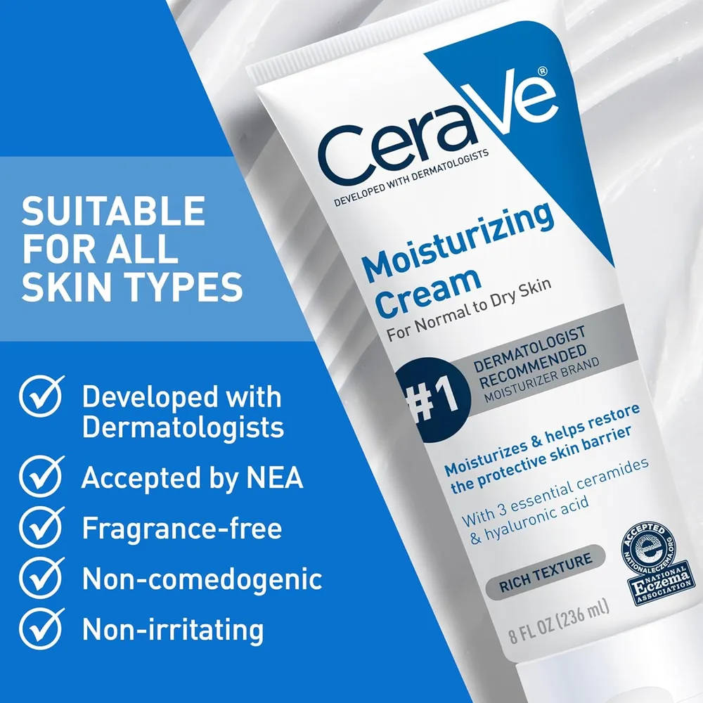 CERAVE CREMA HIDRATANTE FACIAL Y CORPORAL 8 OZ / 236 ML