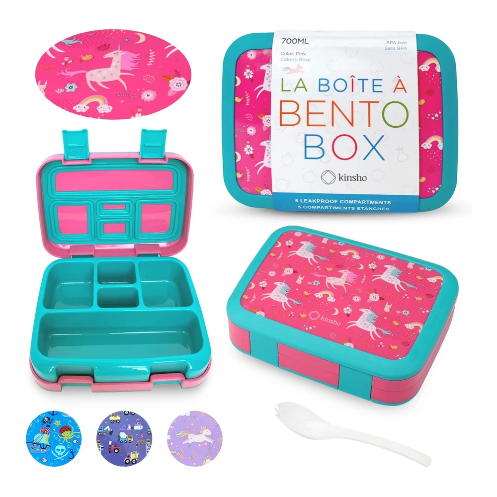 b087qr56qs_m.webp Lonchera Bento Infantil - 5 Secciones para Control de Porciones