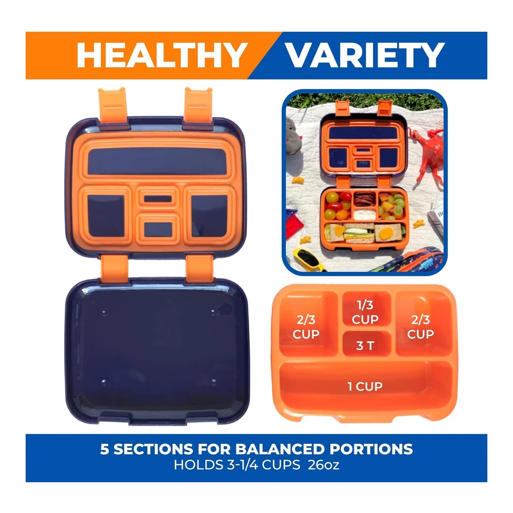 Lonchera Bento Infantil - Tapa Segura - 5 Porciones