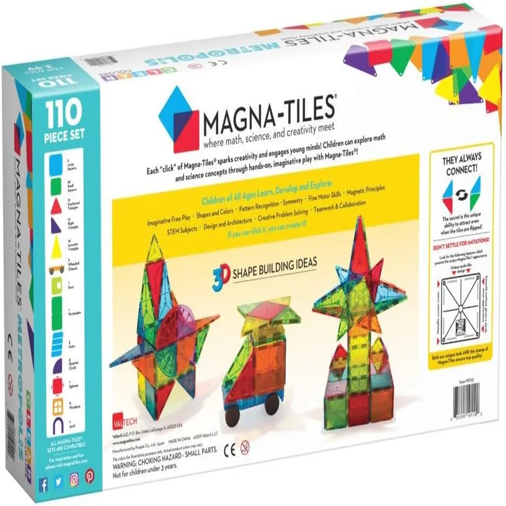 MAGNA-TILES - Metropolis 110 piezas set