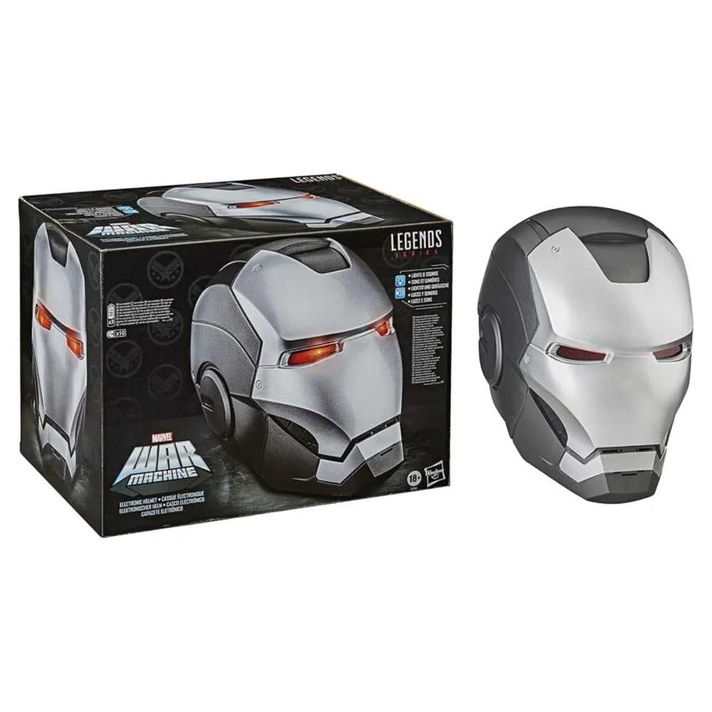 Marvel legends War Machine, casco electrónico de coleccion premium con led fx