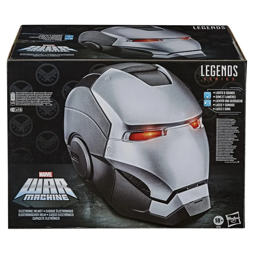 Marvel legends War Machine, casco electrónico de coleccion premium con led fx