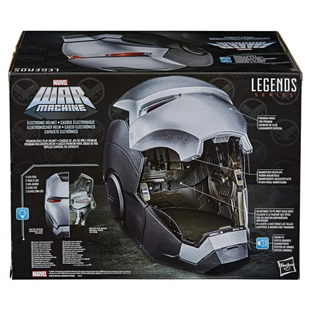 Marvel legends War Machine, casco electrónico de coleccion premium con led fx