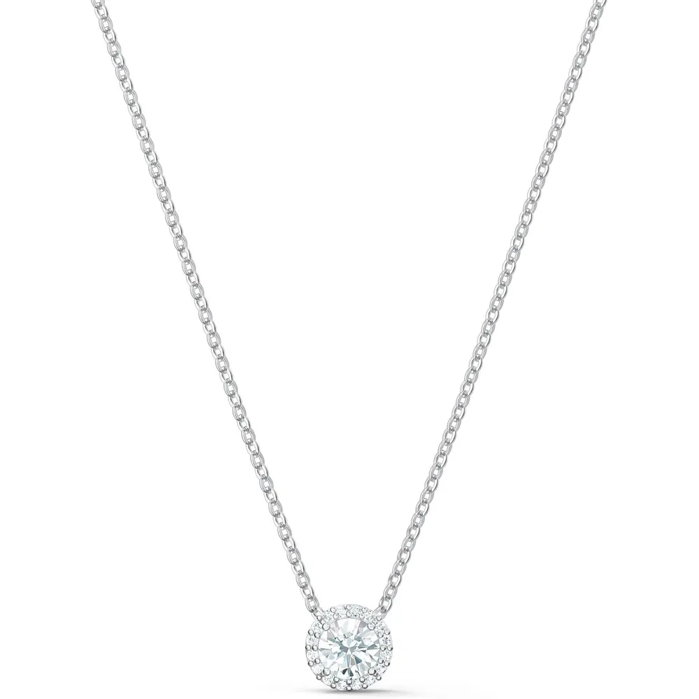 SWAROVSKI COLLAR PENDIENTE REDONDO UNA ANGELIC ACABADO RODIO PARA MUJER | CLARO