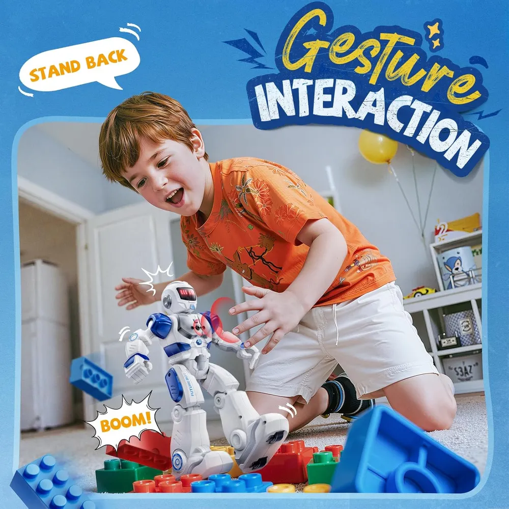 Ruko 6088 robot inteligente programable con control remoto y sensor de gestos | Azul