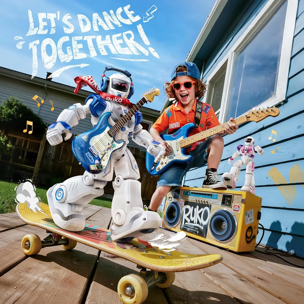 Ruko 6088 robot inteligente programable con control remoto y sensor de gestos | Azul