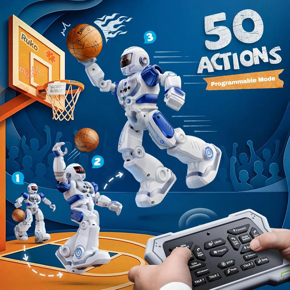 Ruko 6088 robot inteligente programable con control remoto y sensor de gestos | Azul
