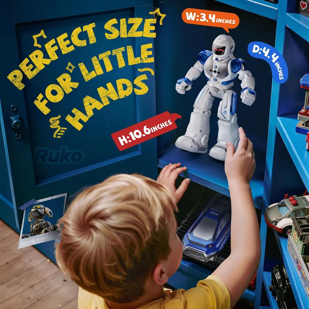 Ruko 6088 robot inteligente programable con control remoto y sensor de gestos | Azul