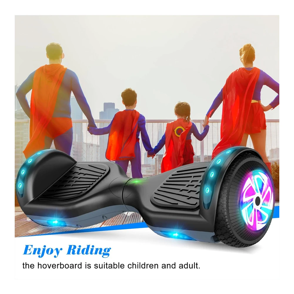 Flying-Ant Hoverboard - Aeropatinetas Autoequilibrantes de 6.5' con Bluetooth y Luces Led Intermitentes
